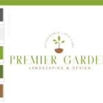 Landscaping Logo Design, Lawn Care and Service Logo, Garden Blog, Organic Brand, Plant Logo, Small Business Branding, Botanical Logo
