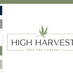 Cannabis Logo, Marijuana Dispensary Logo, Health Weed Logo, CBD Oil Logo, THC Logo Branding for Smoke Shop, Organic Nature Leaf Watermark
