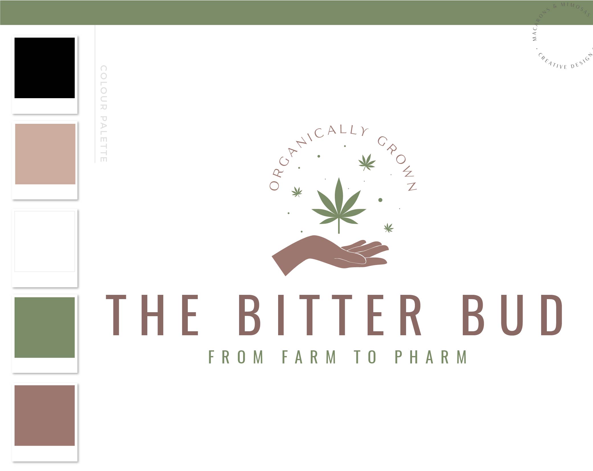CBD Oil Logo, Cannabis Logo, Marijuana Dispensary Logo, Health Weed Logo, THC Logo Brand for Smoke Shop, Organic Nature Leaf Watermark