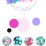 Neon Holographic Logo Design, Unicorn Rainbow Glow Pink Beauty Logo and Watermark, Premade logo, Photography Branding Kit, Lash Salon Logo