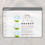 Canva UGC portfolio and media kit template with brand collaboration presentation layout