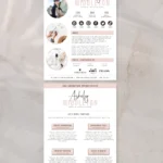 Canva UGC portfolio and media kit template with brand collaboration presentation layout