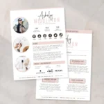 Canva UGC portfolio and media kit template with brand collaboration presentation layout