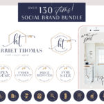 130+ Piece Real Estate Logo Design Branding Bundle for Instagram, Realtor House Marketing Logo Watermark and Broker Branding Package