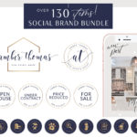 130+ Piece Real Estate Logo Design Branding Bundle for Instagram, Realtor Key Marketing Logo Watermark and Broker Branding Package