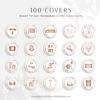 100 Real Estate Instagram Story Highlights, Marble Rose Gold IG Icons, Story Highlight Icons, IG Stories Post cover, social media icons