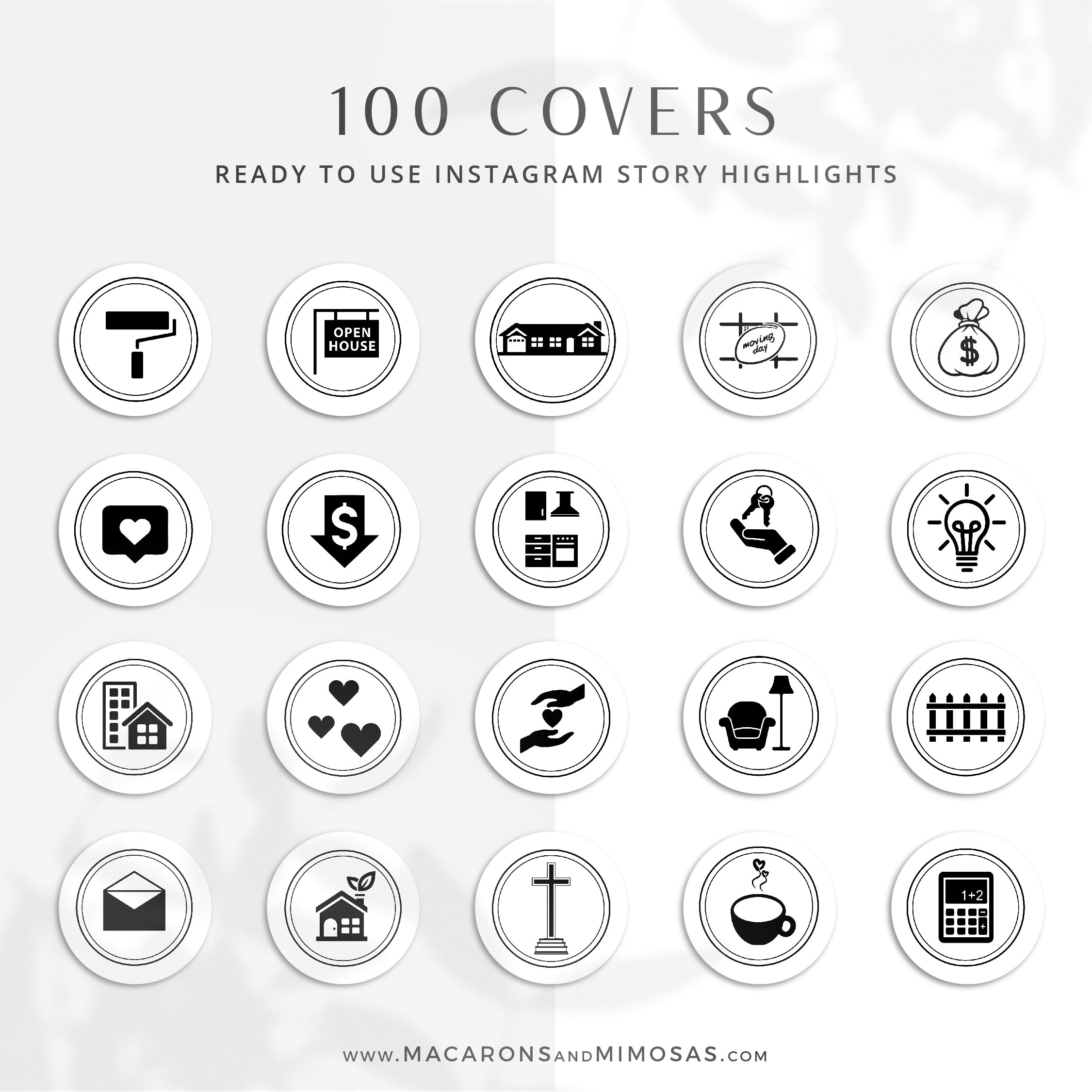 100 Real Estate Instagram Covers • Macarons and Mimosas