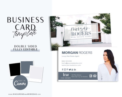 Real Estate Broker Business Card, Template for Realtor Business Cards, Century 21 Busness Card template, business cards for Property Agents