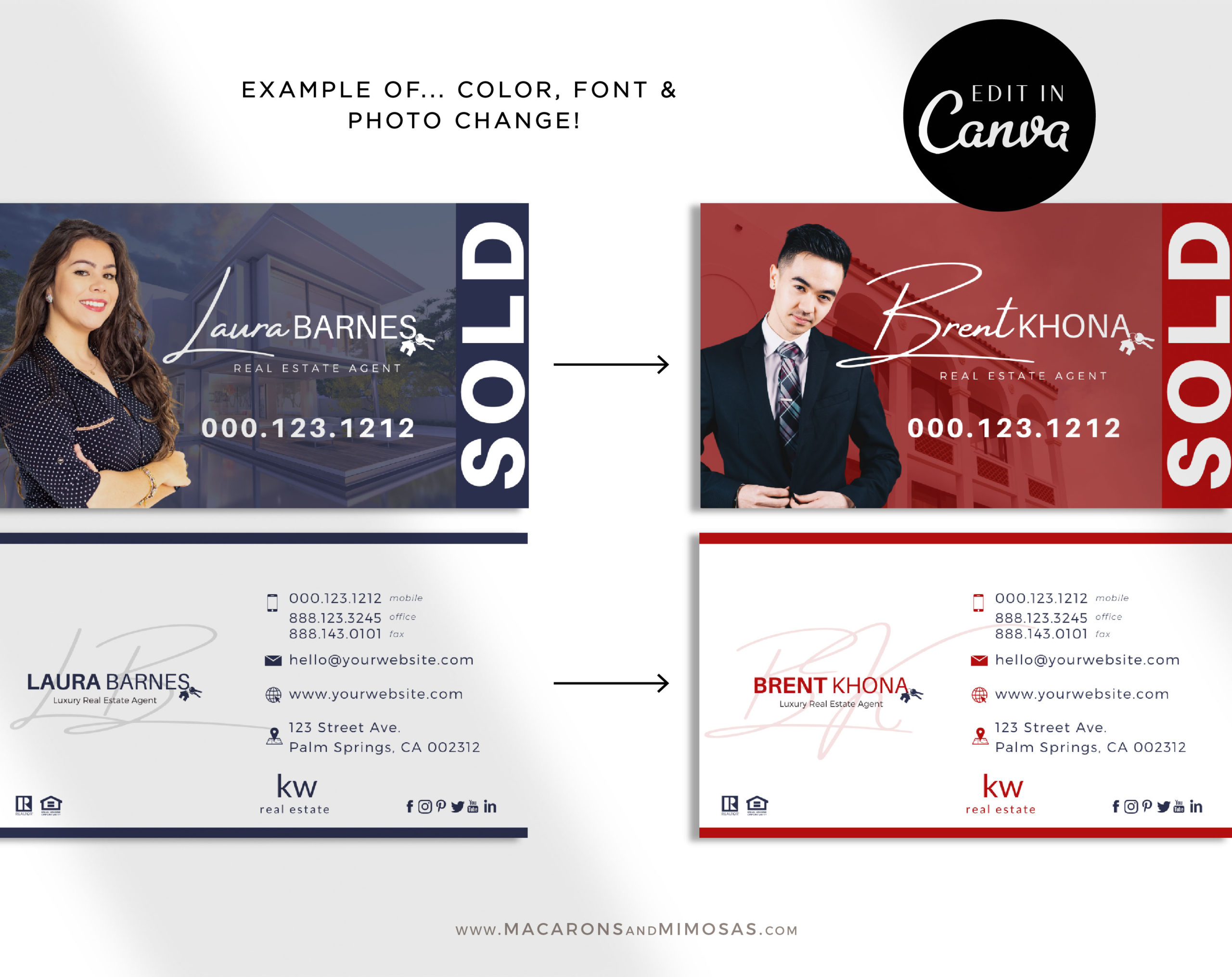 Real Estate Business Cards, Template for Realtor Business Cards, Century 21 Busness Card template, New business cards for Property Agents and Realtors