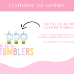 Tumbler Logo, Floral Stanley Travel Tumbler Clipart Logo Design for Etsy Shop Branding, Custom Tumbler Crafting Design