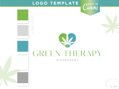 Marijuanas logo and branding for your smoke shop, cannabis business, or marijuana Dispensary. Two-toned weed leaf icon and simple branding design.