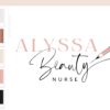 Beauty Nurse Logo, Plastic Surgery Logo Design, Cosmetic Laser Esthetics Procedures Branding Kit, Skincare Fillers Botox clinic Salon Logo