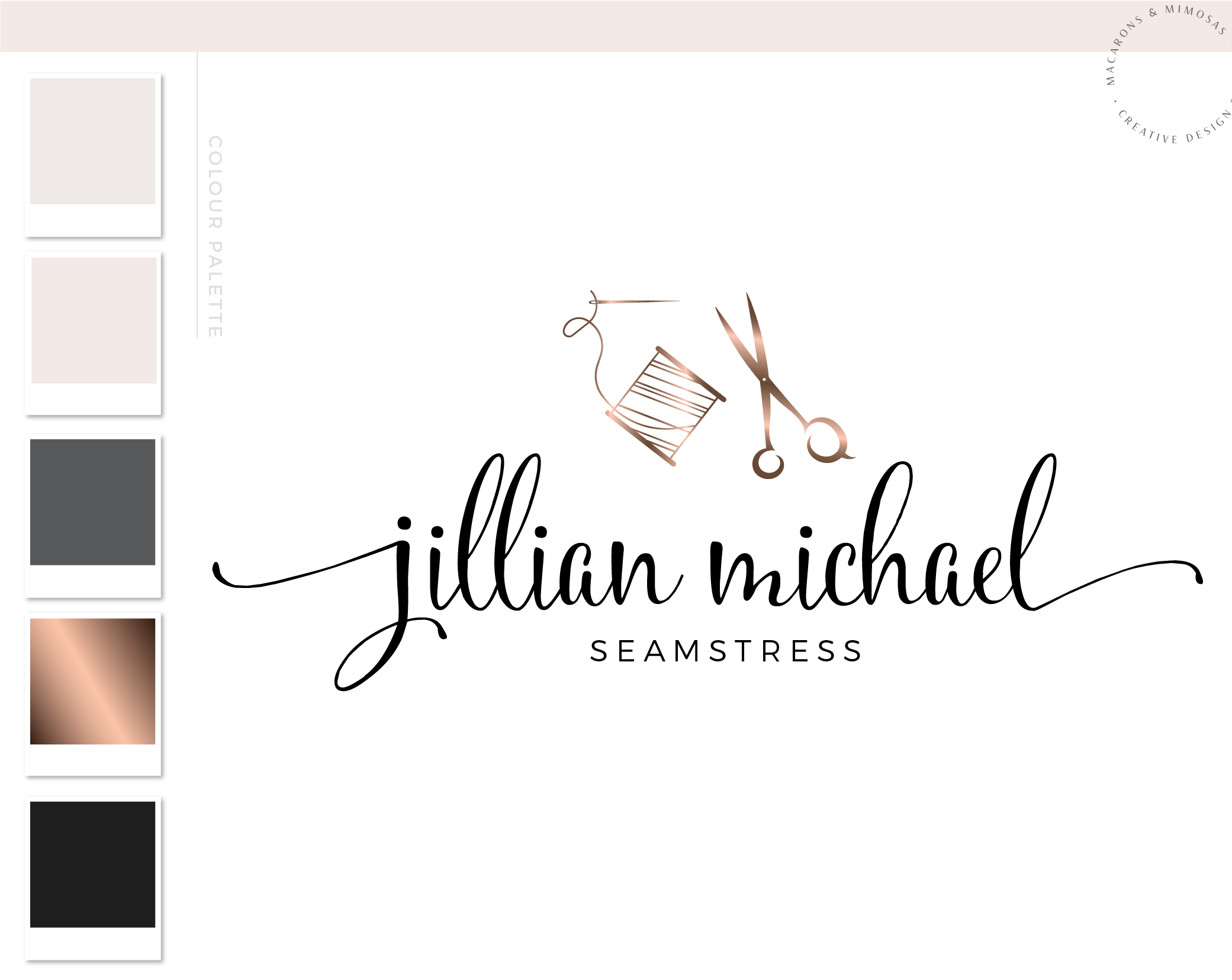 Jillian Michael Logo Design Macarons And Mimosas