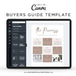 Home Buyers Guide Template, Real Estate Presentation Marketing Listing for Canva, 9 Page Buyer Home Packet with Questionnaire, House Buying Guide
