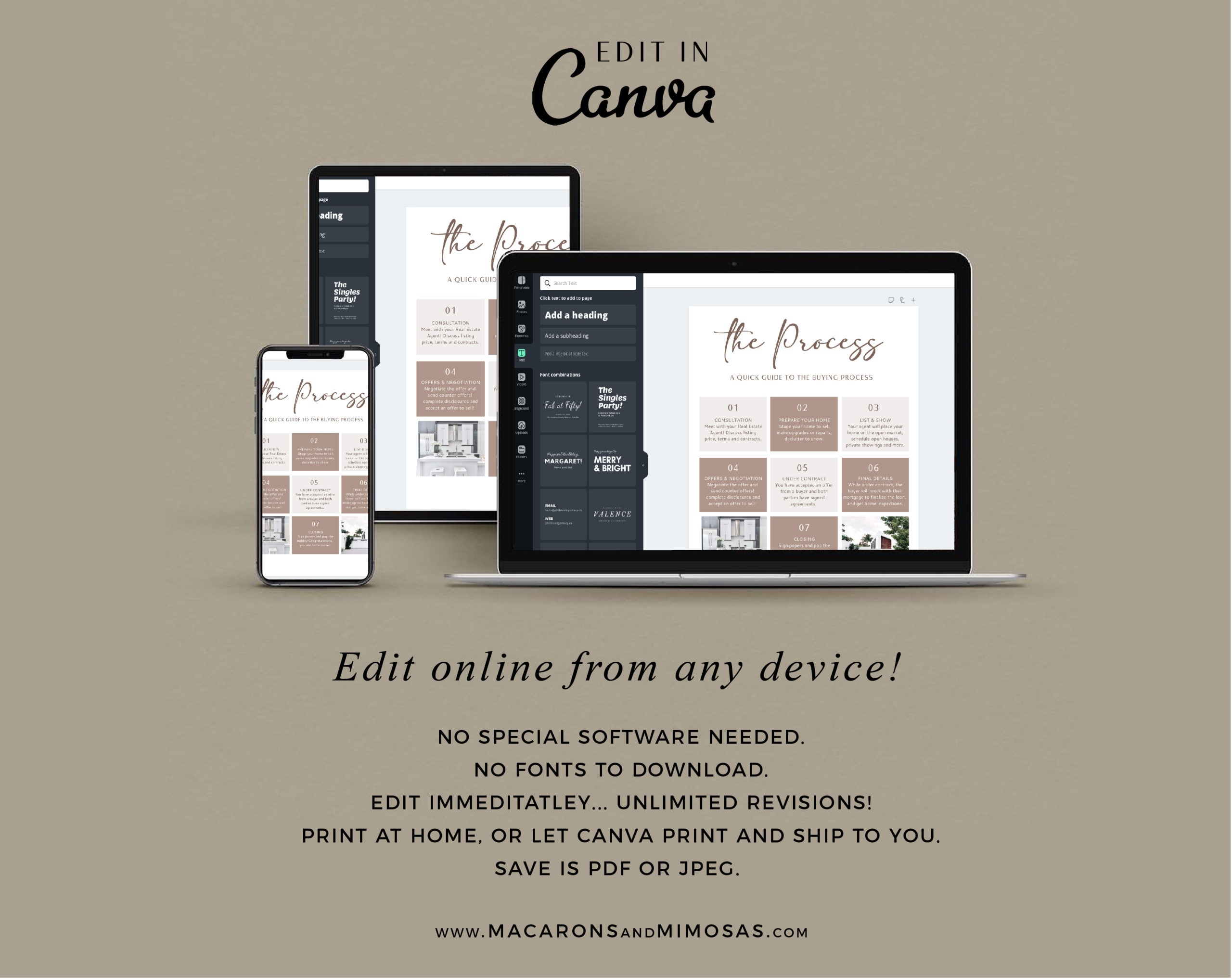 Home Buyers Guide Template, Real Estate Presentation Marketing Listing for Canva, 9 Page Buyer Home Packet with Questionnaire, House Buying Guide