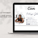 Email Signature Template with Logo, Picture Minimalist, Best Seller Realtor Marketing Tool, Professional Real Estate Signature, Contact Card Design
