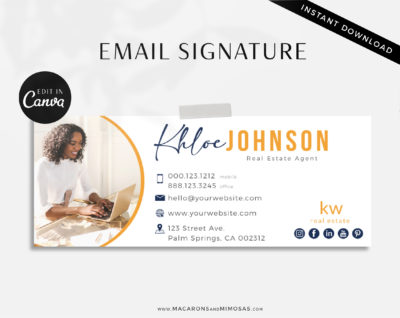 Realtor Email Signature Marketing Template, Best Seller Realtor Marketing Tool, Professional Real Estate Picture Signature, Gmail Design