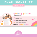 Email signature template with your company logo and name. Style your emails with a professional touch by adding a unique email signature design.