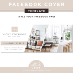 Real Estate Facebook Cover Template, Realtor Facebook Banner Design, Home Sale Interior Designer Facebook Banner Cover Photos