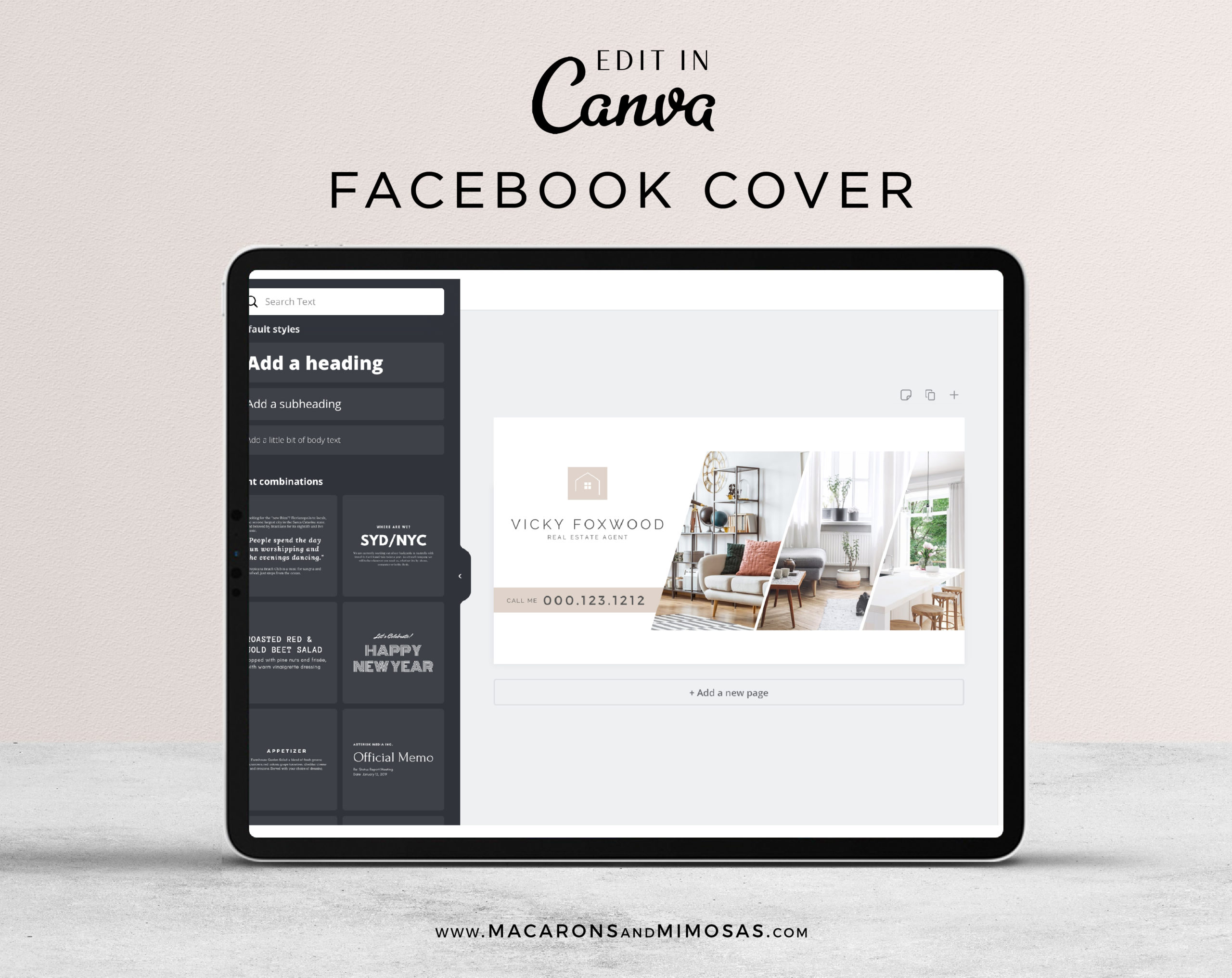 Real Estate Facebook Cover Template, Realtor Facebook Banner Design, Home Sale Interior Designer Facebook Banner Cover Photos