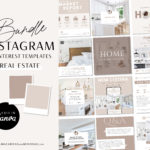 Neutral Real Estate Marketing Templates editable in Canva Elevate your Instagram, showcase your clients listings for your Real Estate business!