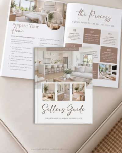 ​Real Estate Home Sellers Guide Template for Canva, Marketing Packet Checklist for Moving and Listing Properties