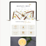 Candle Boutique Logo Makeover, Bronze Rose Gold Branding Kit, Essential Oil Blog Kit, Candle Label Website Instagram Design Set