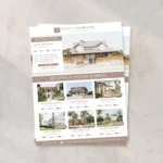 Boho inspired real estate flyer template for property marketing