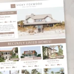 Boho style real estate flyer template for property listings