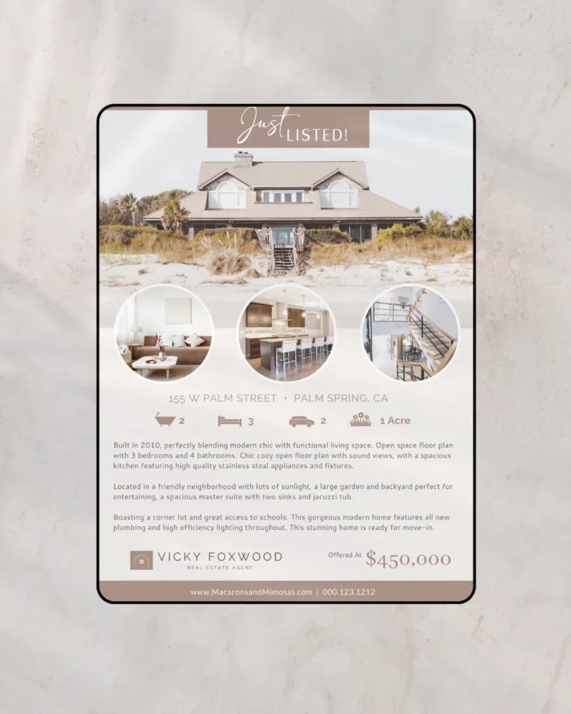 Canva Real Estate Templates | Editable Realtor Marketing Flyer