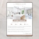 Clean and bright realtor flyer template for property listings