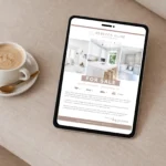 Editable Canva clean real estate marketing flyer for realtors