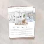 Modern bright real estate flyer template for property marketing