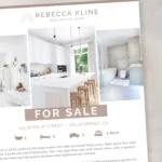 Clean and bright realtor flyer template for property listings