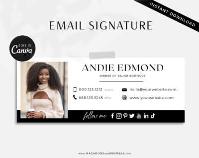 Email Signature Template Logo, Best Seller Email Marketing Tool, Professional Real Estate Picture Signature, Realtor Gmail Design