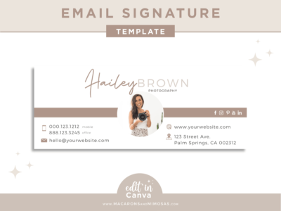 Custom Email Signature Template Logo, Best Seller Photographer Marketing Tool, Professional Real Estate Picture Signature, Realtor Gmail Design