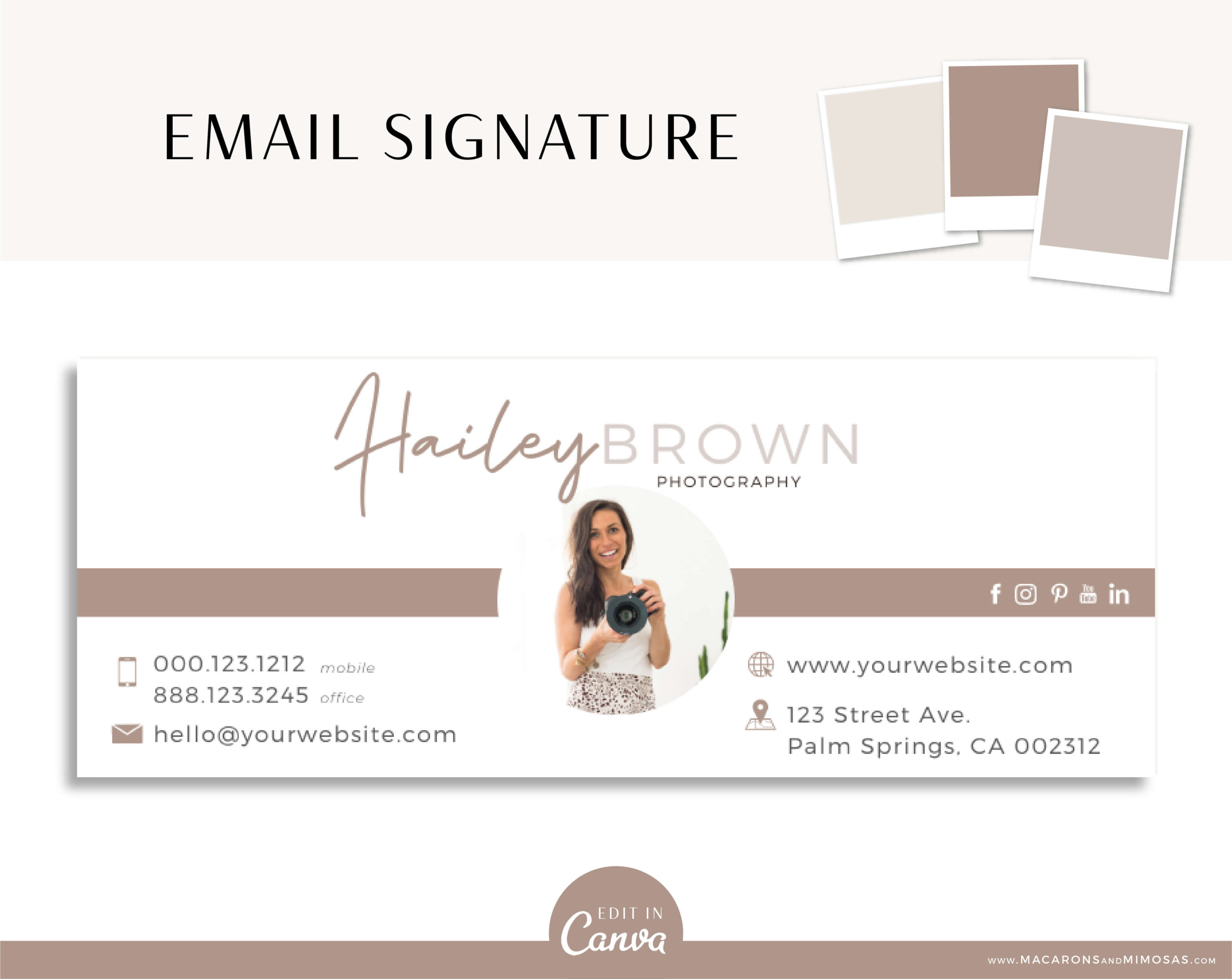 Custom Email Signature Template Logo, Best Seller Photographer Marketing Tool, Professional Real Estate Picture Signature, Realtor Gmail Design
