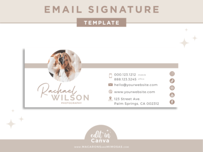 Real Estate Agent Email Signature, Custom Email Signature Template Logo, Best Seller Photographer Marketing Tool, Realtor Gmail Design