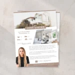 Elegant luxury property just listed flyer template for real estate marketing