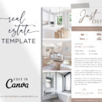 Real Estate Flyer Template, Just listed flyer, Realtor flyer, Real estate marketing, Customize Editable Canva Printable
