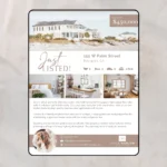 Real estate marketing template flyer design for property listings