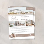 Modern real estate property marketing flyer template for home listings