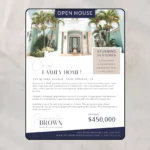 Real estate open house marketing kit flyer template