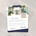 Professional real estate open house promotional flyer template