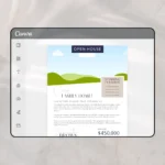 Editable Canva open house marketing flyer for realtors