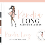 Fashion Logo Design, Fashion Blogger Influencer Branding Kit, Boutique Website Branding Logo Watermark, Premade Girl Fashion Design Package