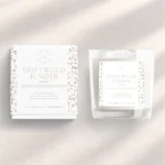 Botanical Candle Label Template with floral details, DIY Personalized Printable Labels for your Candle Jar