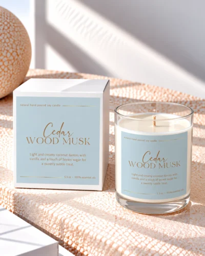 Boutique Candle Label Template, DIY Canva Editable Printable Labels for your Candle Jar