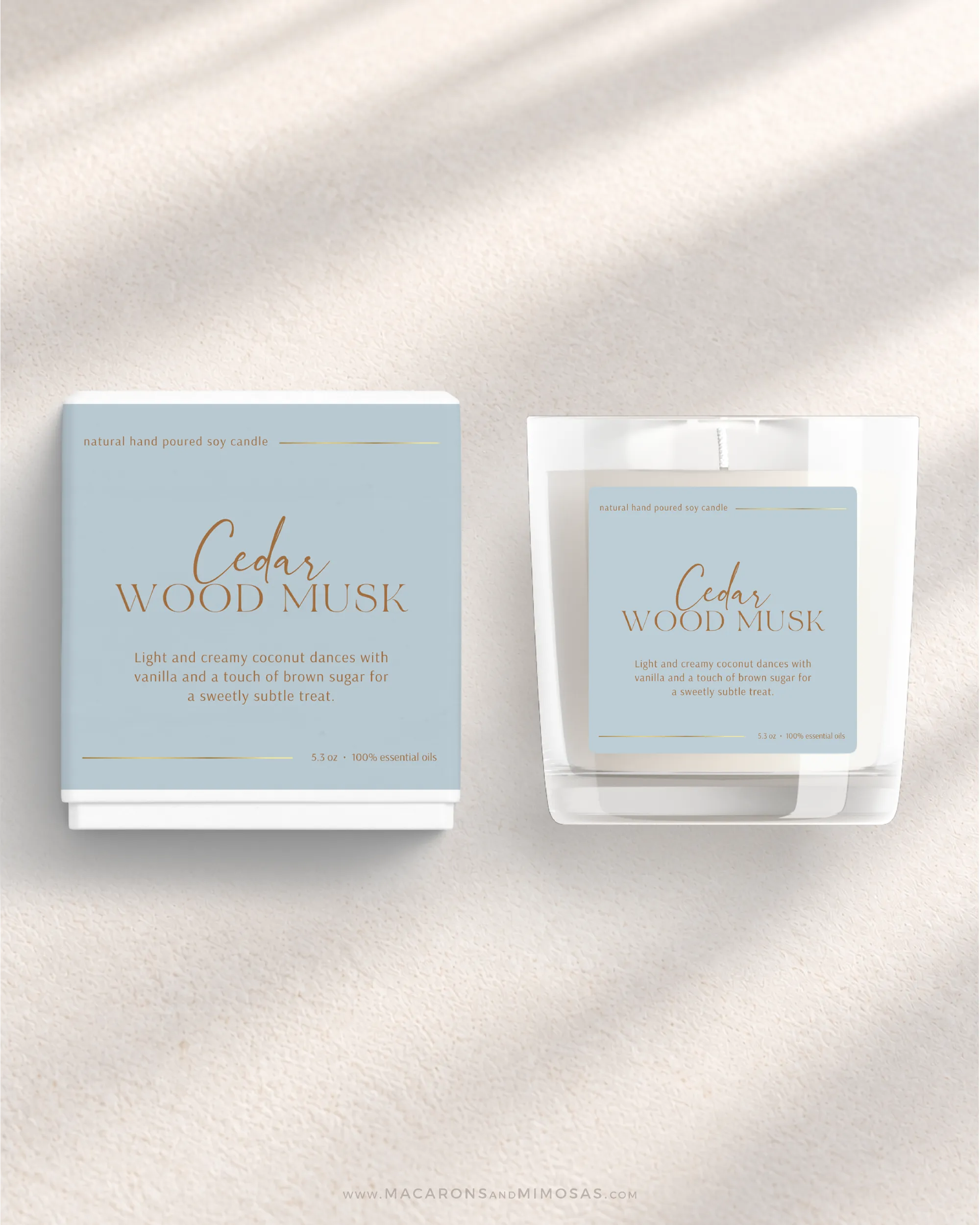 Boutique Candle Label Template, DIY Canva Editable Printable Labels for your Candle Jar