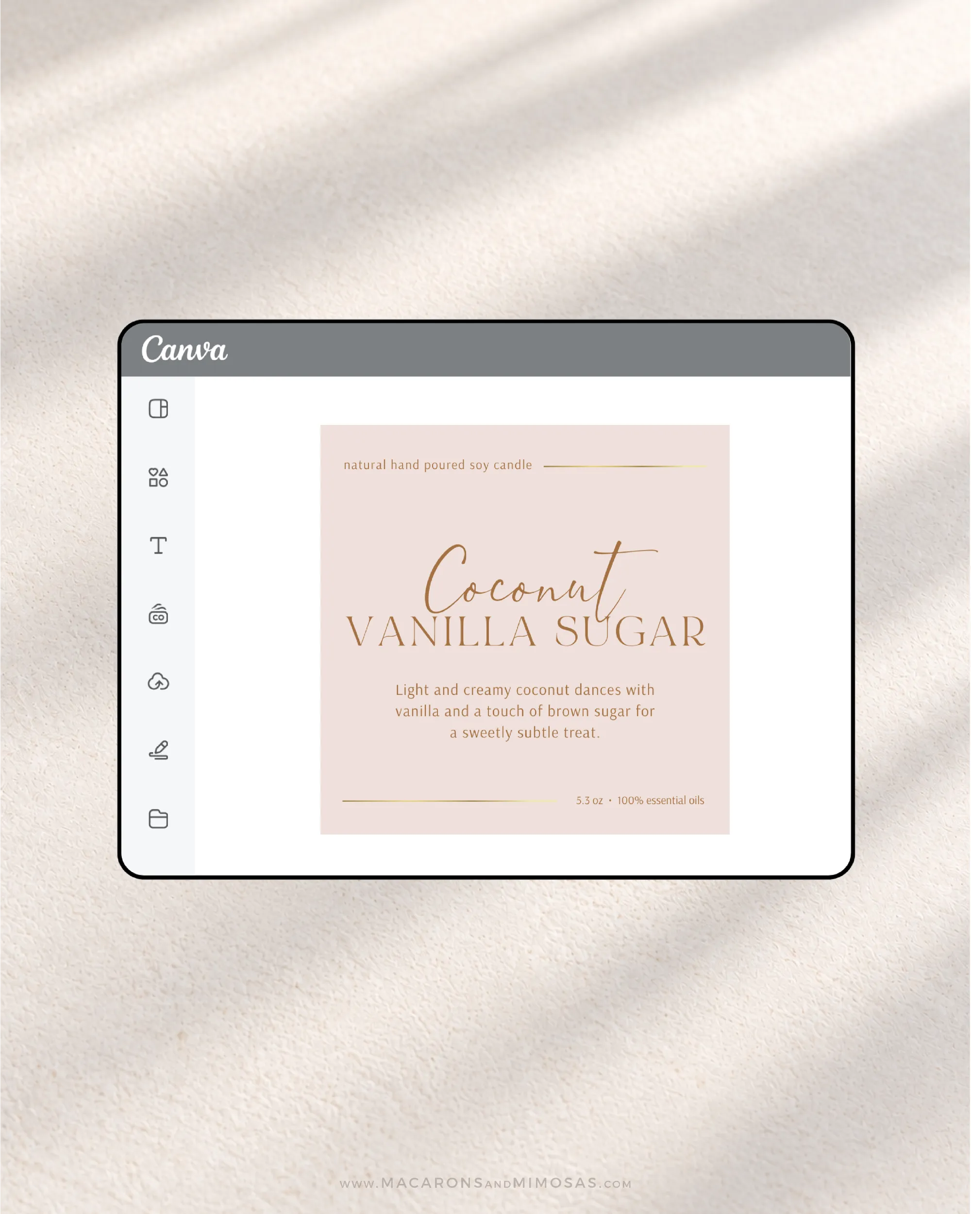 Boutique Candle Label Template, DIY Canva Editable Printable Labels for your Candle Jar
